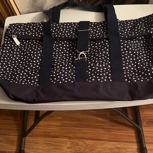 NWT Thirty-One Dancing Dots  Foldover Weekender Bag